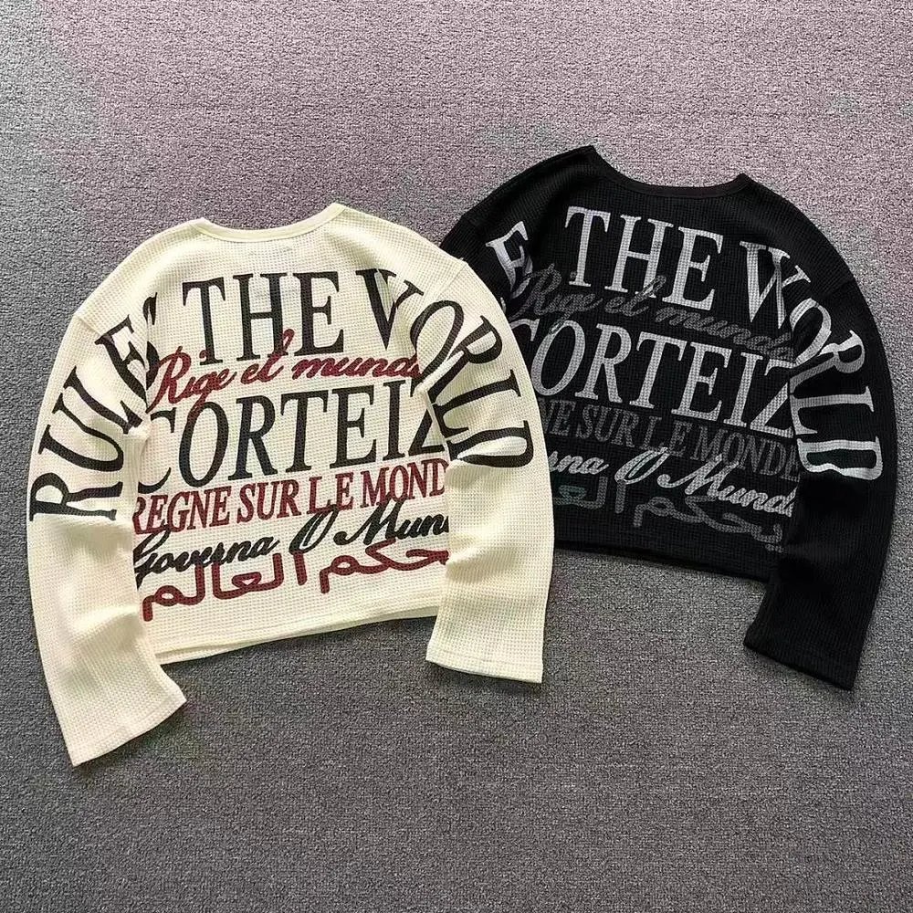 Corteiz graphic waffle long sleeve shirt
