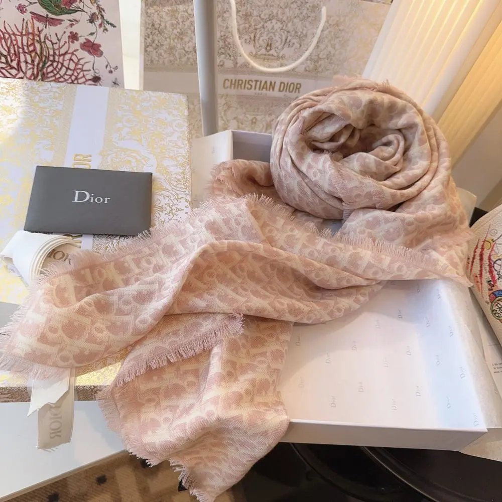 Dior Scarves Fringed logo-pattern image 3