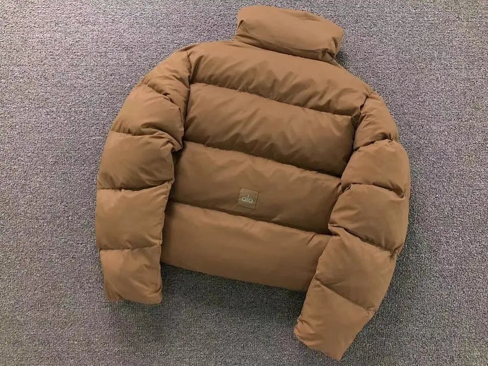 Alo Down Jackets Cropped high-neck quilted puffer jacket — Style 4