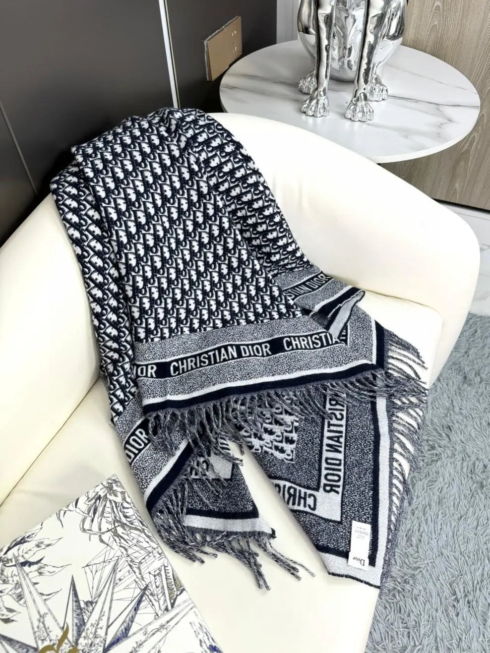 Dior Scarves Fringed logo-pattern image 5
