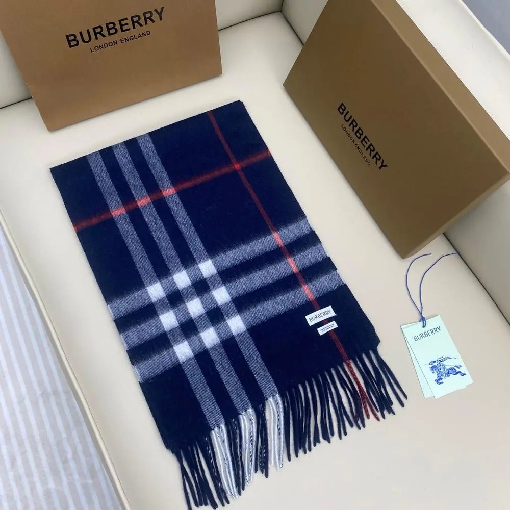 Burberry Scarves Fringed check scarf image 4