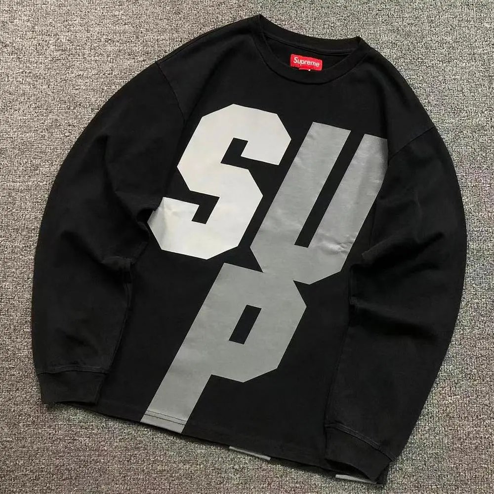 Supreme big logo long sleeve shirt