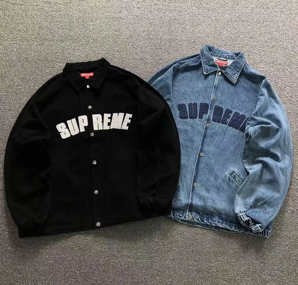 Supreme logo denim jacket — W2CFinds curated find
