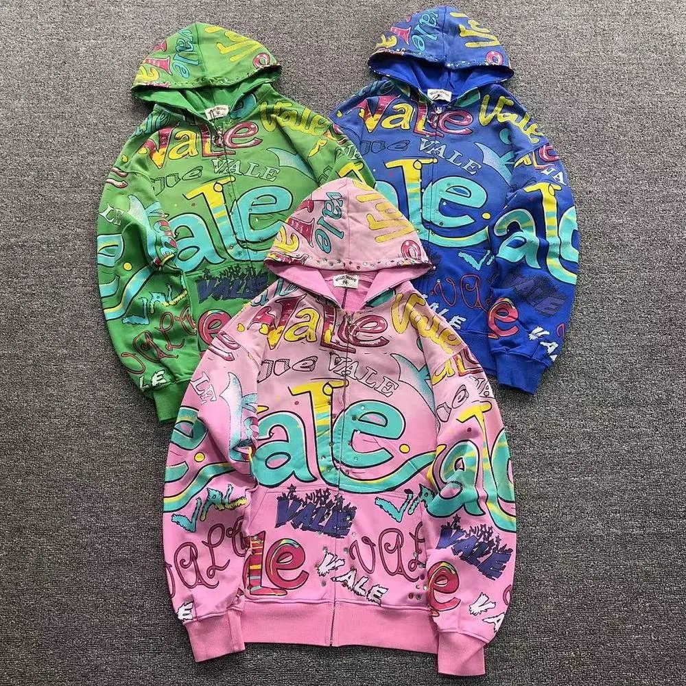 Valley graffiti zip hooded sweatshirt — W2CFinds curated find