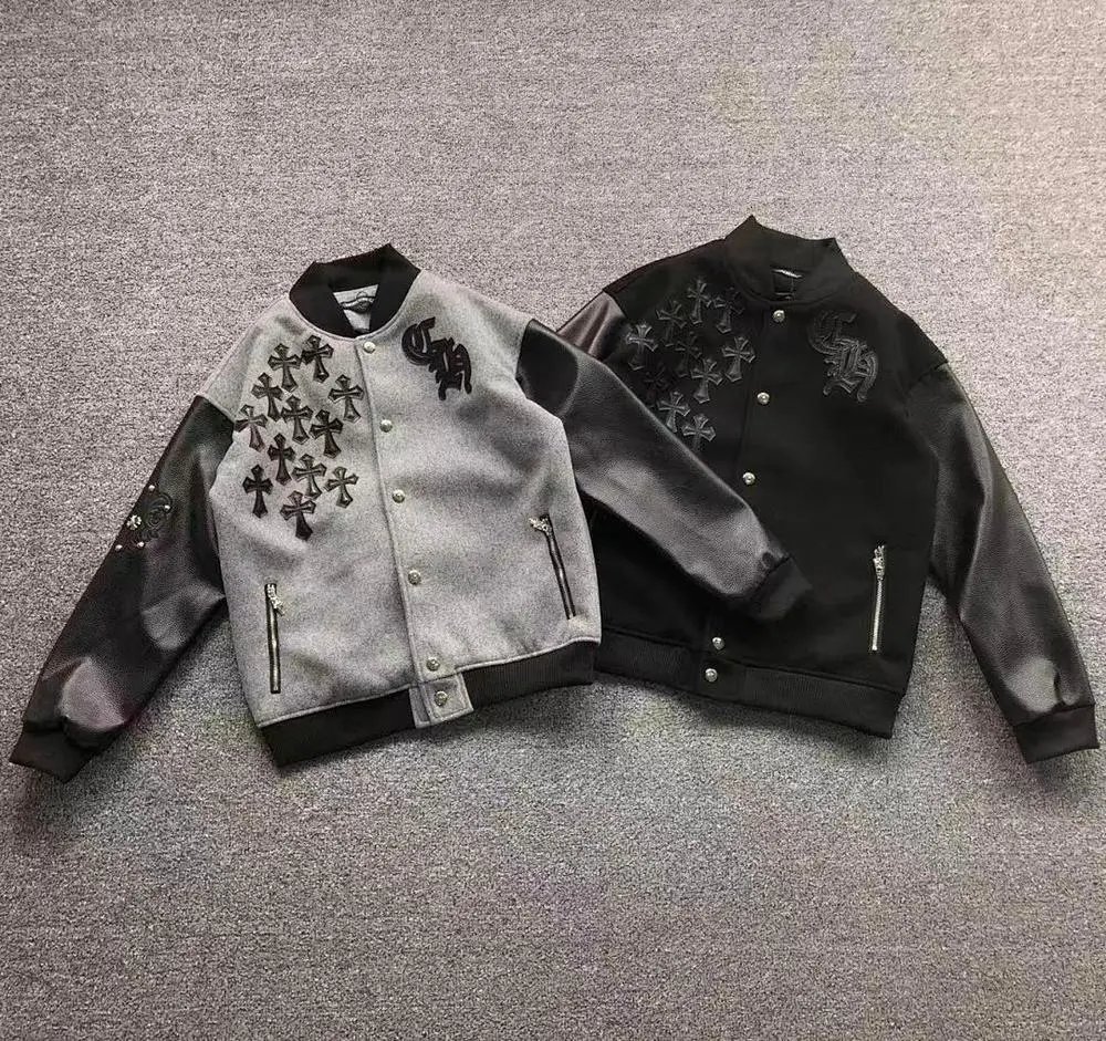 Chrome Hearts cross patch varsity jacket — W2CFinds curated find