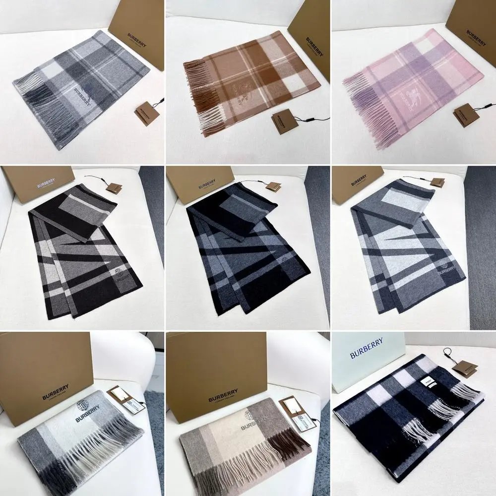 Burberry Scarves Fringed plaid scarf image 1