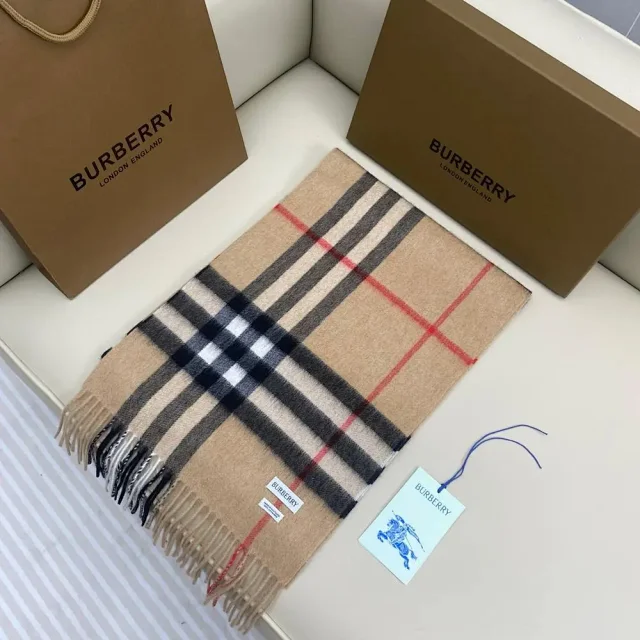 Burberry Scarves Fringed check scarf product detail image 8