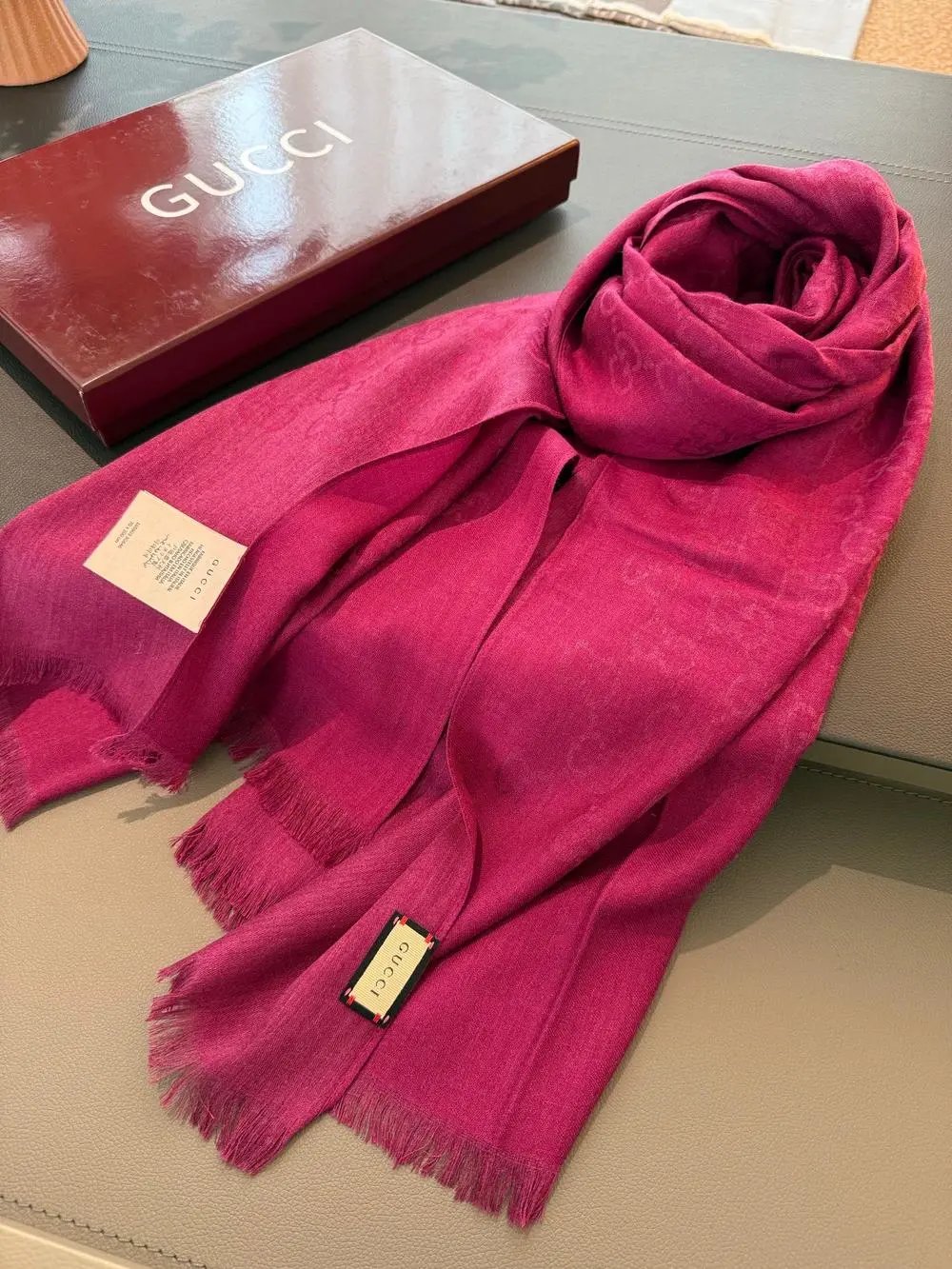 Gucci Scarves GG Monogram Fringed Scarf image 6