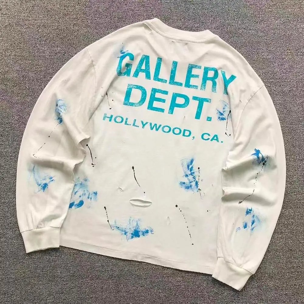 Gallery Dept splatter paint distressed long sleeve shirt — W2CFinds curated find