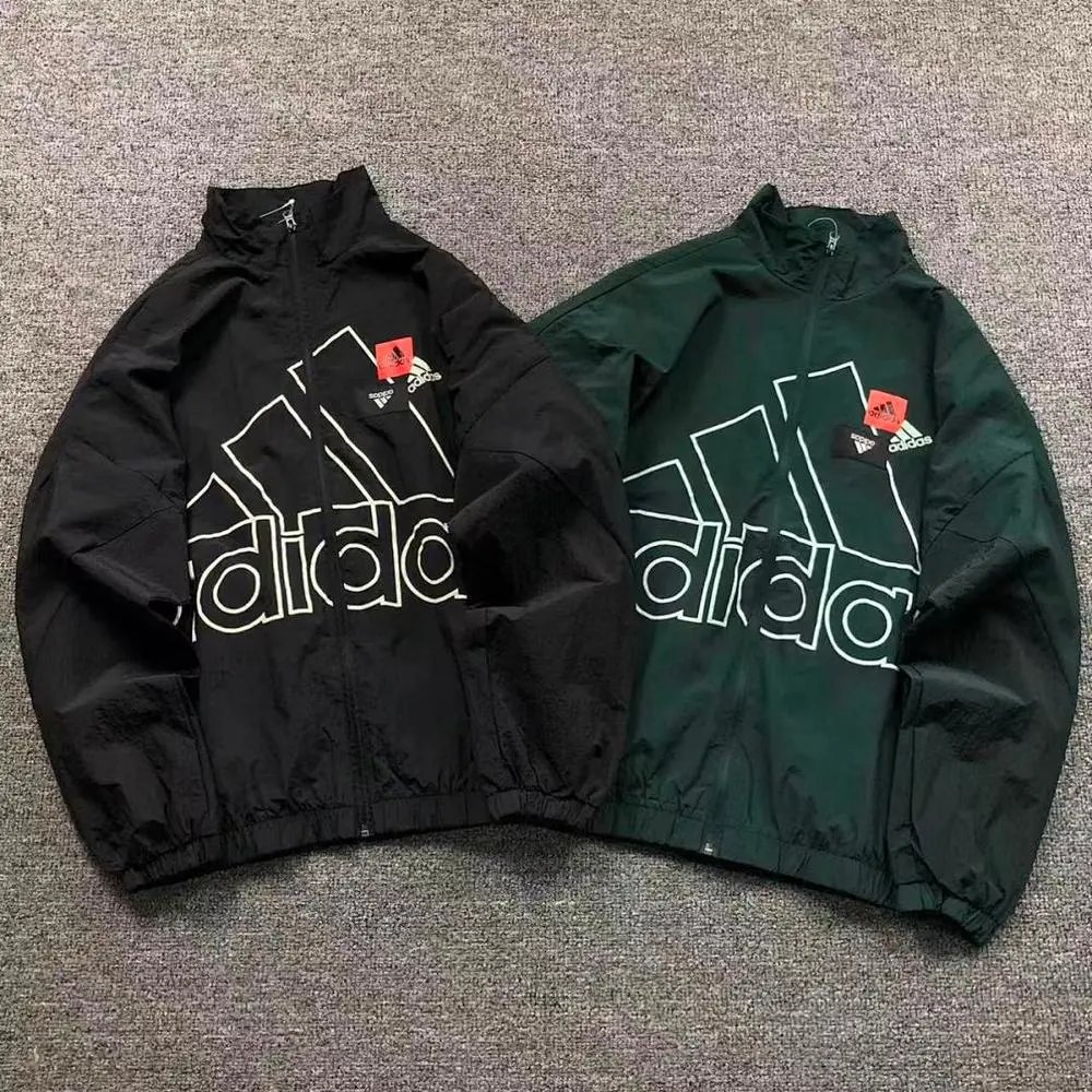 Adidas big logo stand collar windbreaker jacket — W2CFinds curated find