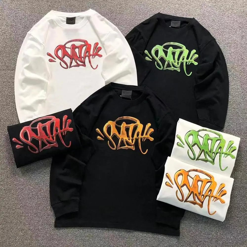 Syna metallic graffiti logo long sleeve shirt — W2CFinds curated find