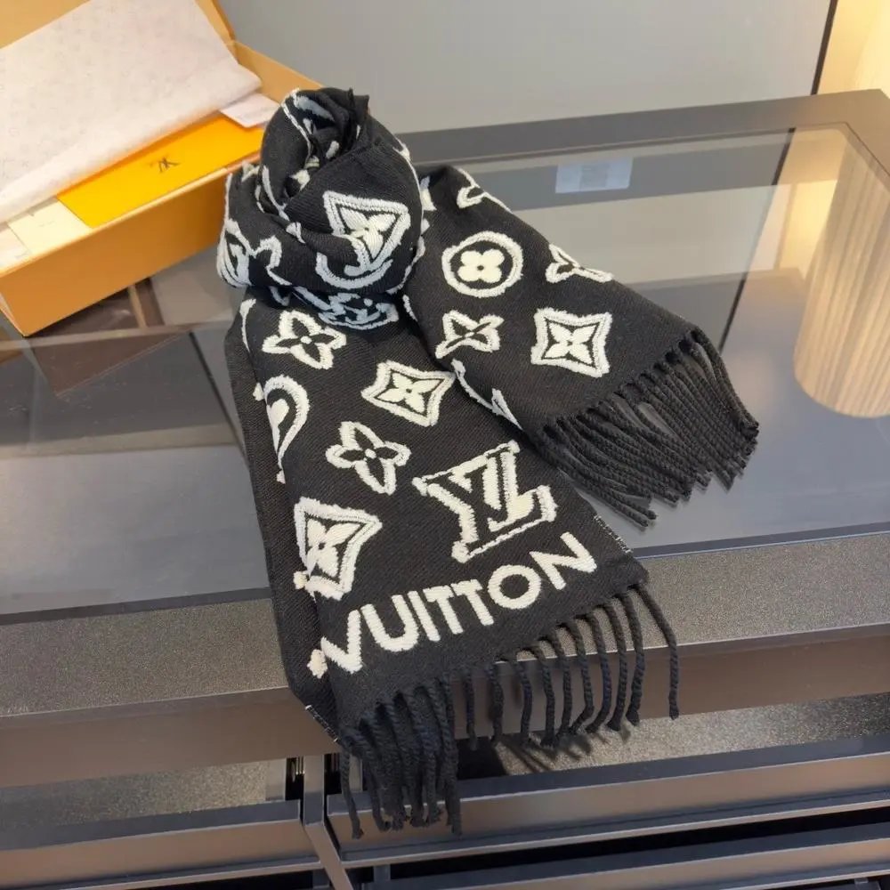 Louis Vuitton Scarves Monogram fringe scarf image 5