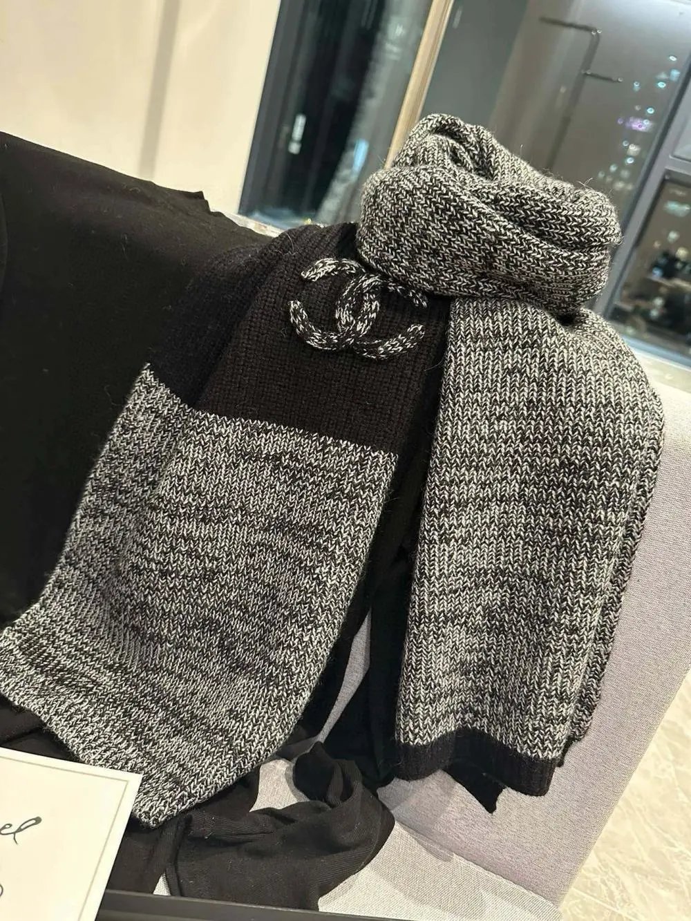 Chanel Scarves Floral CC Logo Fringe Scarf image 9