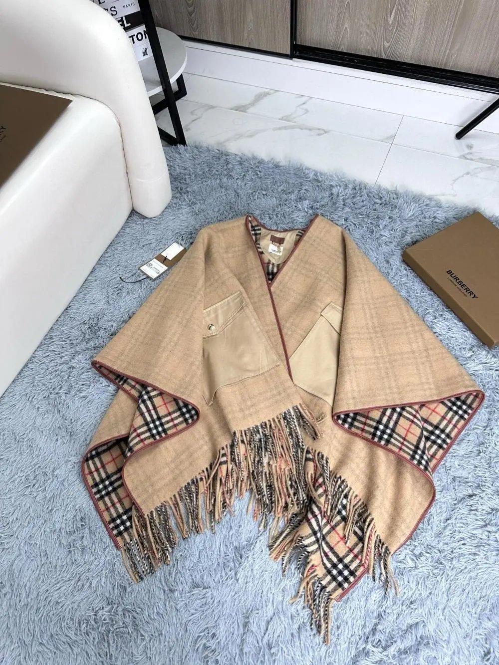 Burberry Scarves Fringed check scarf image 7