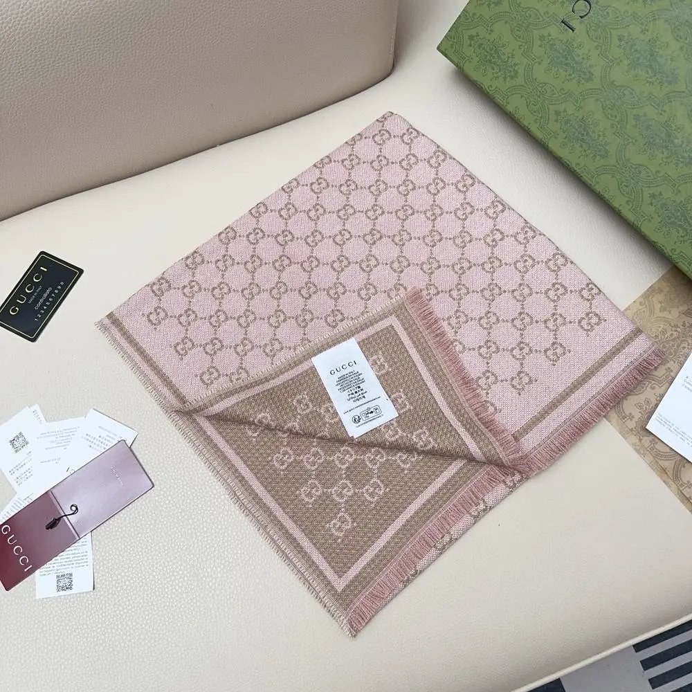 Gucci Scarves GG Monogram Fringed Scarf image 6