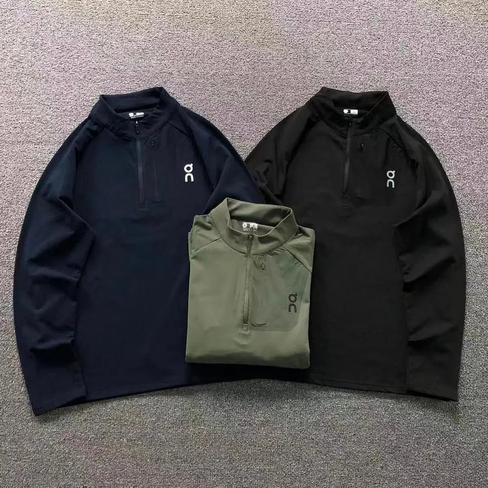 On half zip stand collar long sleeve shirt — W2CFinds curated find