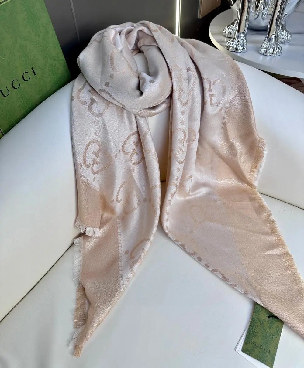 Gucci Scarves GG Monogram Fringed Scarf image 9