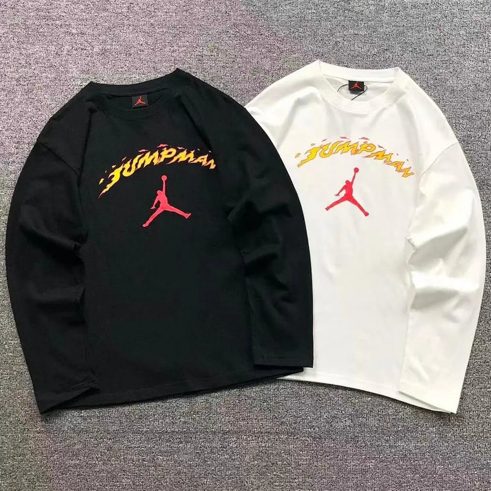 Jordan flame jumpman logo long sleeve shirt — W2CFinds curated find