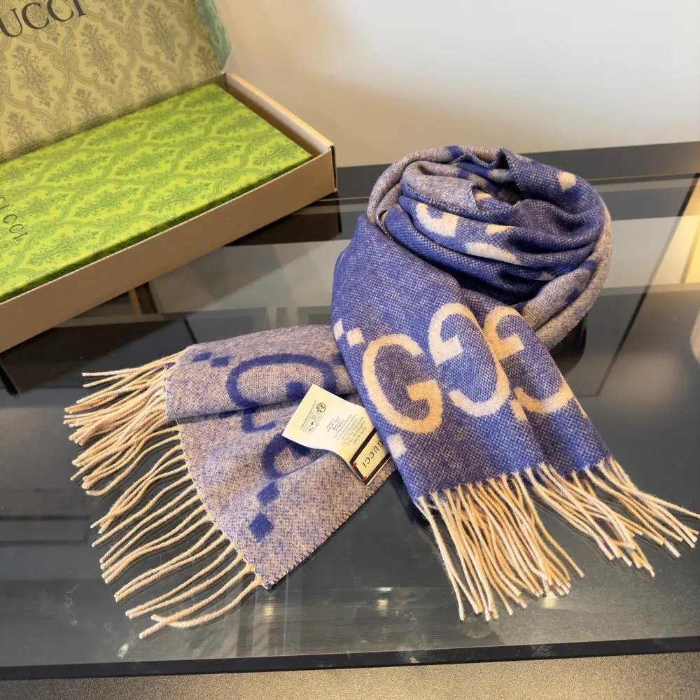 Gucci Scarves GG Monogram Fringed Scarf image 4