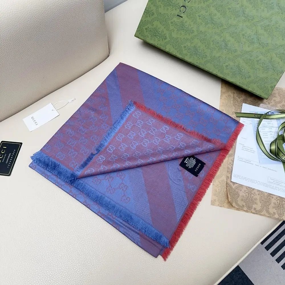 Gucci Scarves GG Monogram Fringed Scarf image 3
