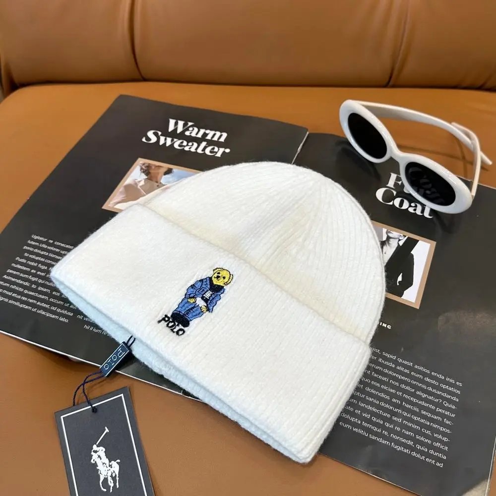 Polo Ralph Lauren Hats Ribbed knit beanie with Bear embroidery image 6