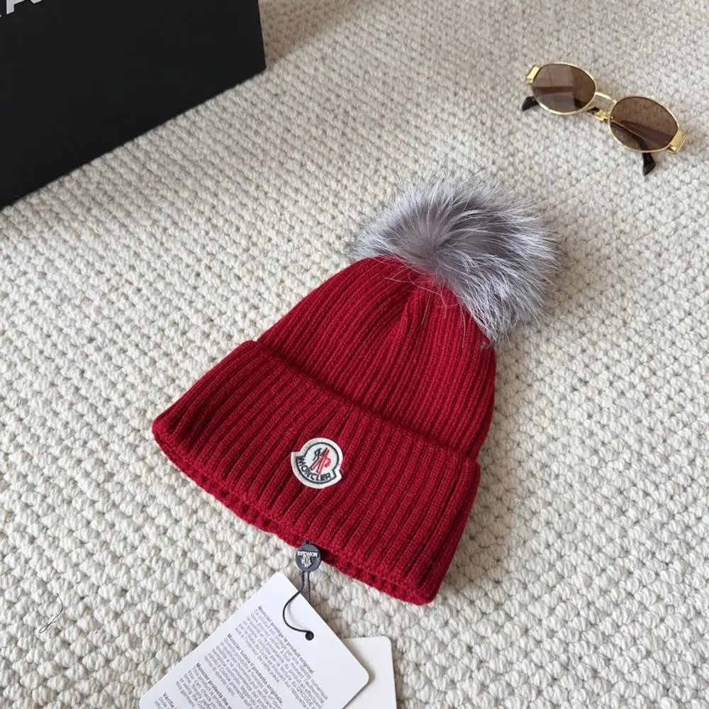 Moncler Hats Ribbed knit beanie with pom-pom image 7