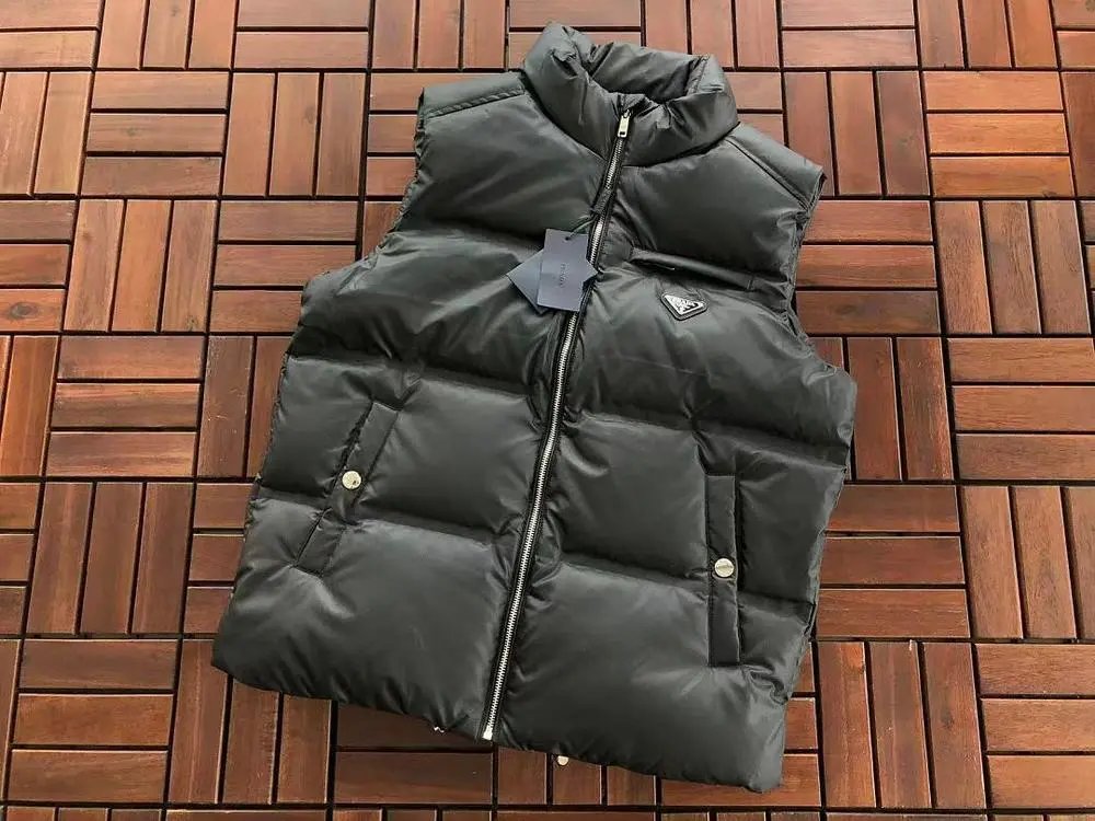 Prada Vests Quilted stand-collar puffer vest image 3