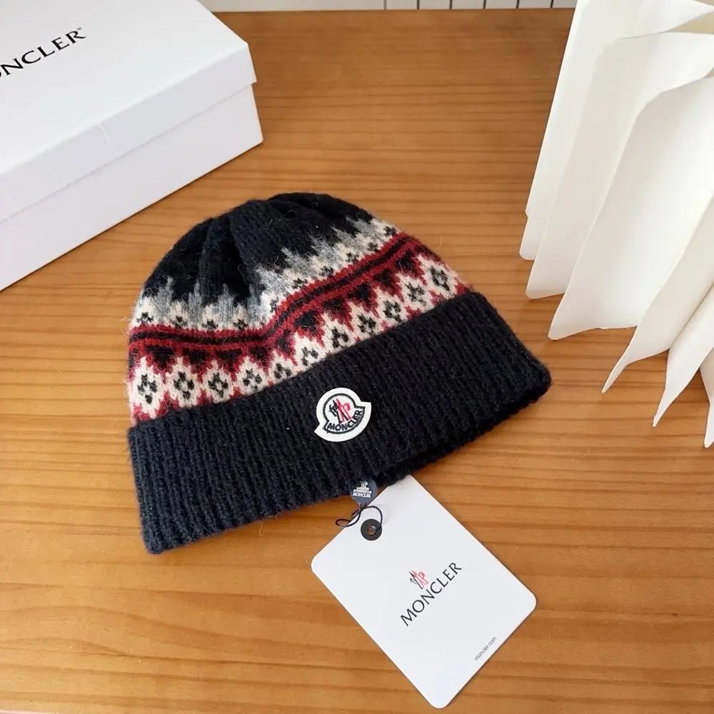 Moncler Hats Ribbed knit beanie with pom-pom image 3