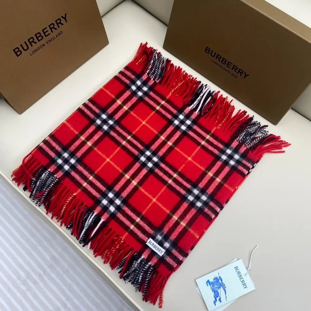 Burberry Scarves Fringed check scarf image 4