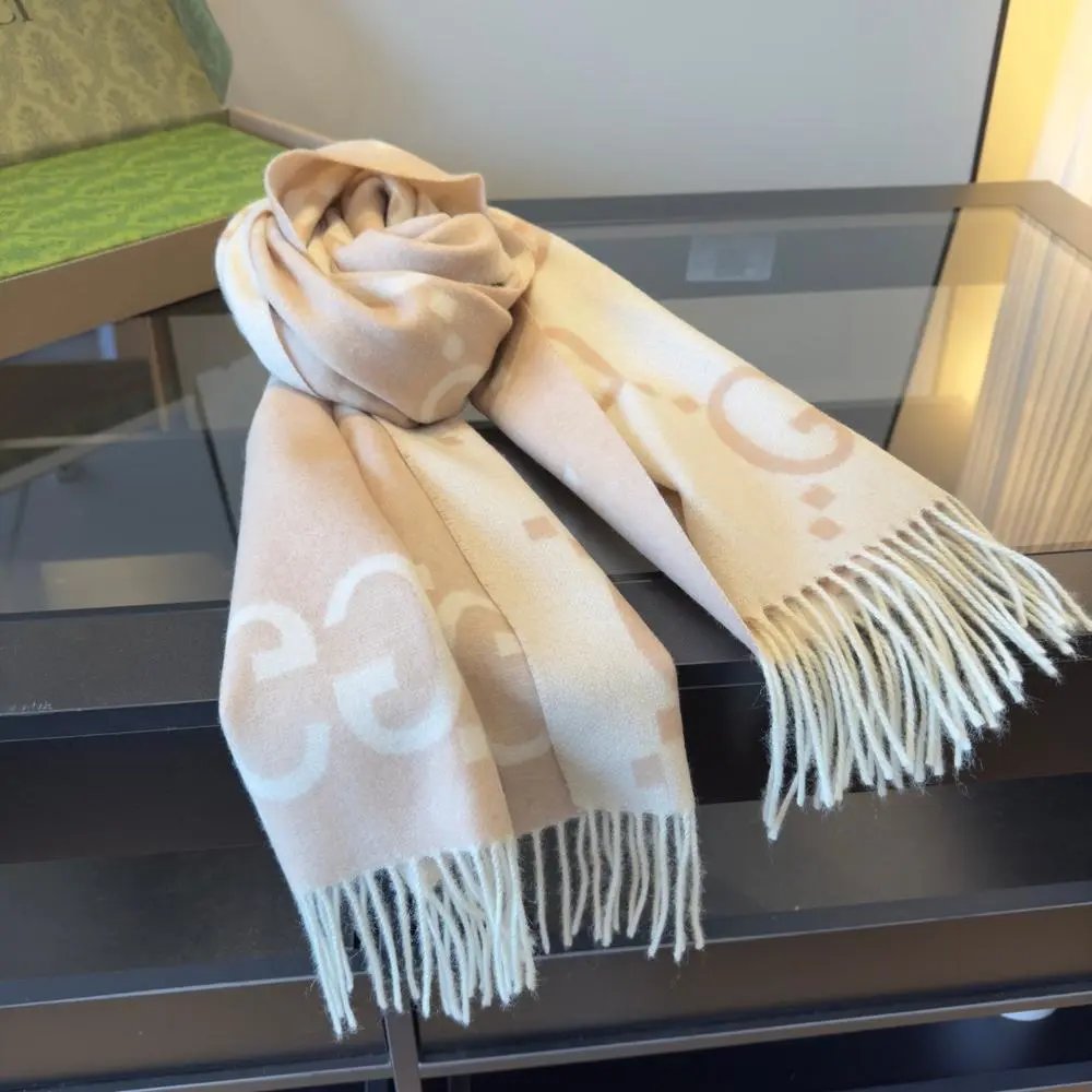 Gucci Scarves GG Monogram Fringed Scarf image 3