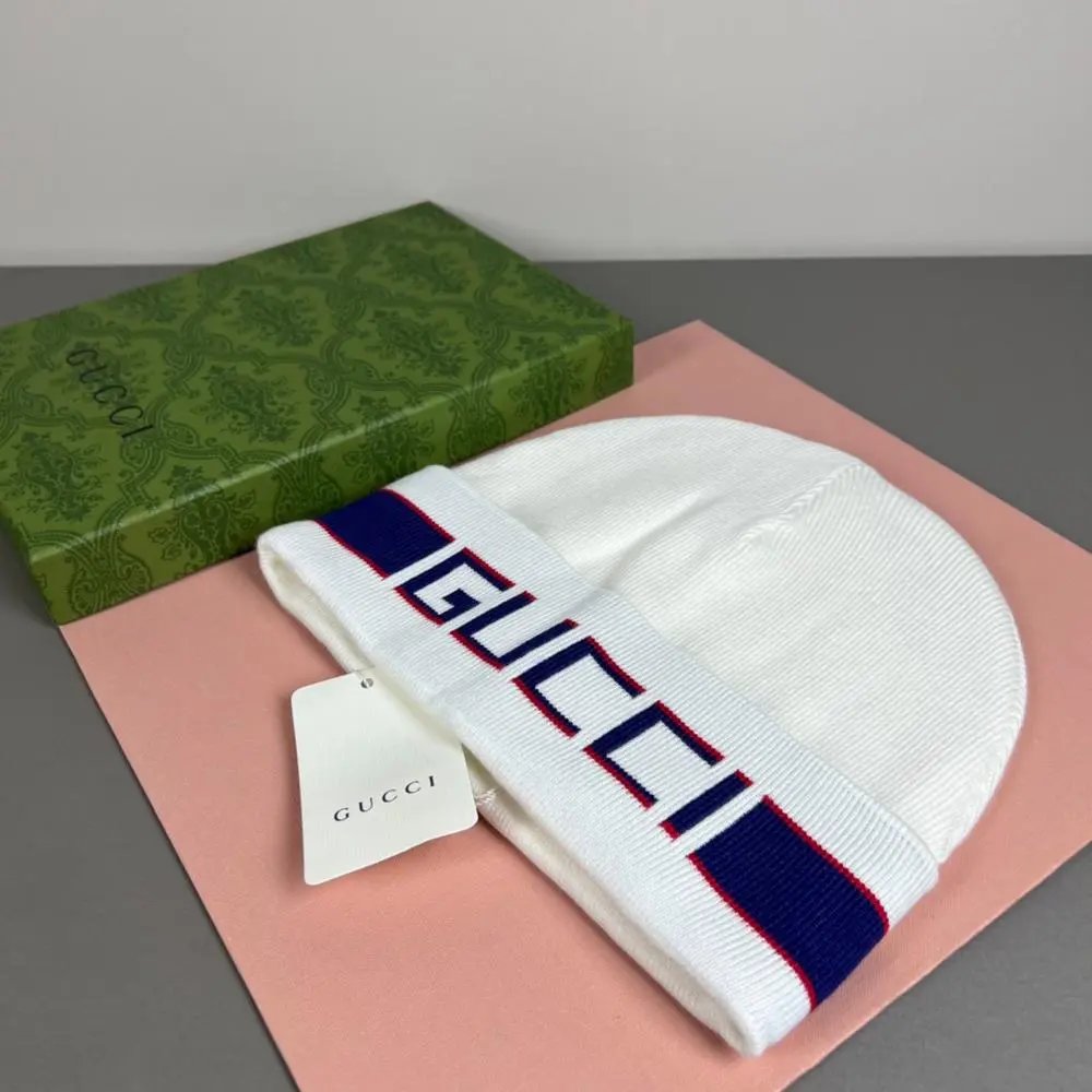 Gucci Hats Knitted Logo Beanie — Style 3