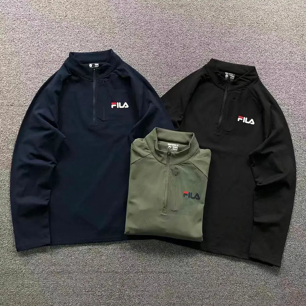 Fila half zip stand collar long sleeve shirt — W2CFinds curated find