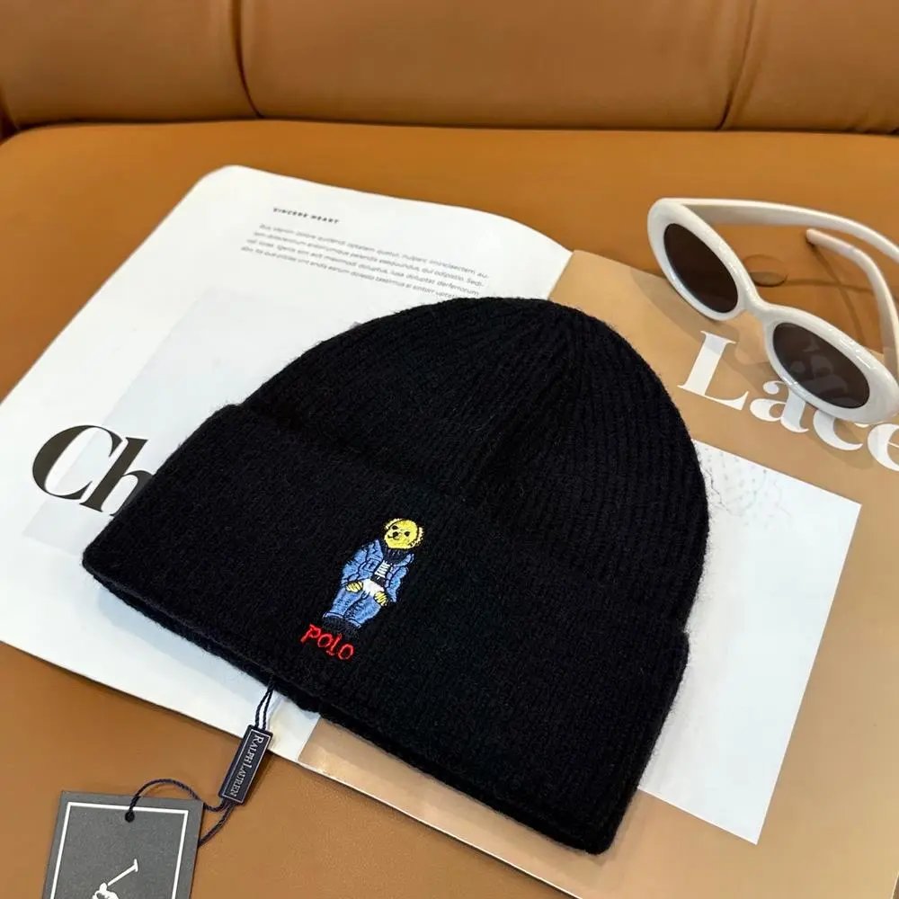 Polo Ralph Lauren Hats Ribbed knit beanie with Bear embroidery image 3