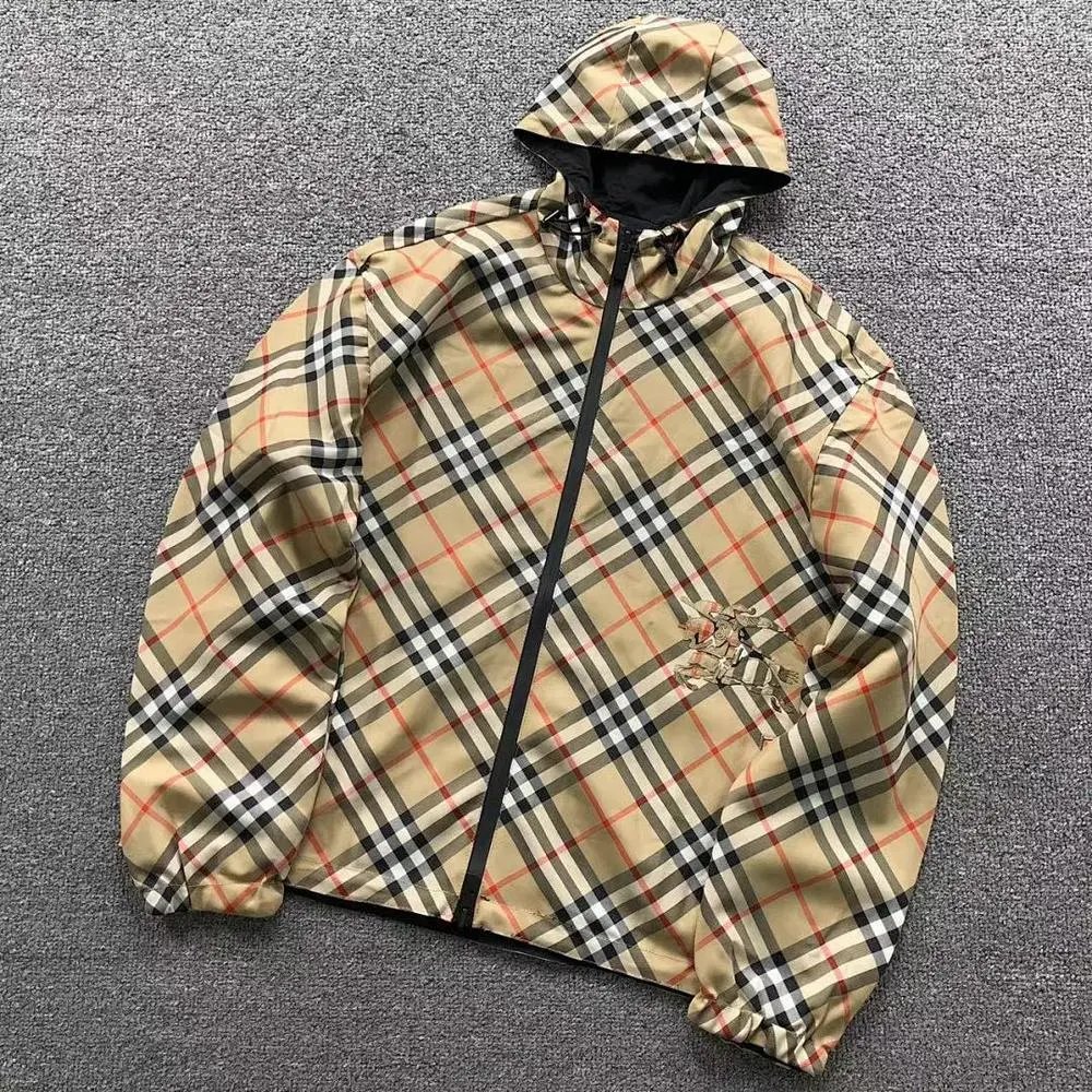 Burberry plaid hooded windbreaker jacket — W2CFinds curated find