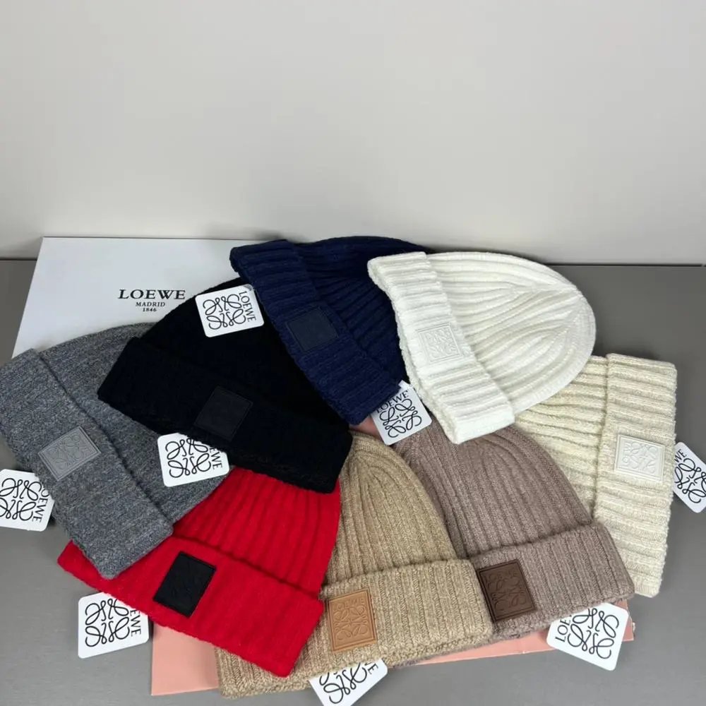 Loewe Hats Rib-knit logo beanie image 2