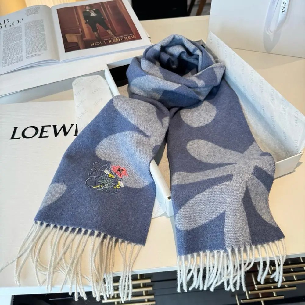 Loewe Scarves Fringed and Anagram-pattern image 9