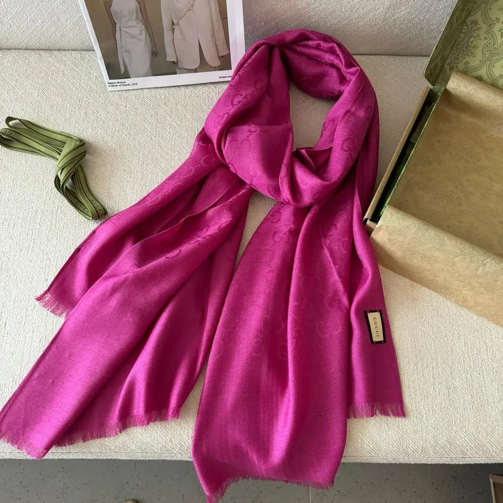 Gucci Scarves GG monogram fringed scarf image 7