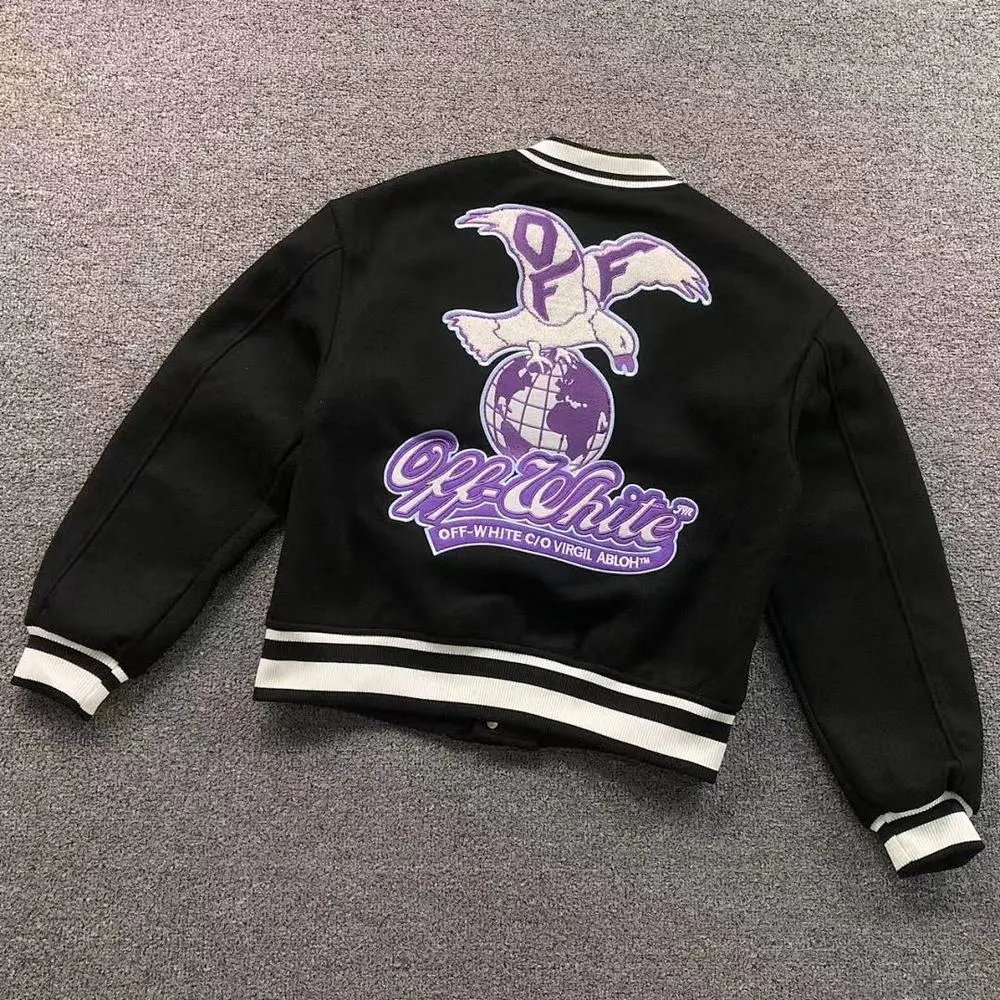 Off-White eagle globe varsity jacket — W2CFinds curated find