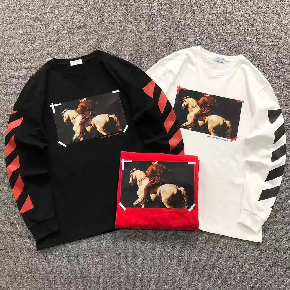 Off-White horse painting graphic long sleeve shirt — W2CFinds curated find