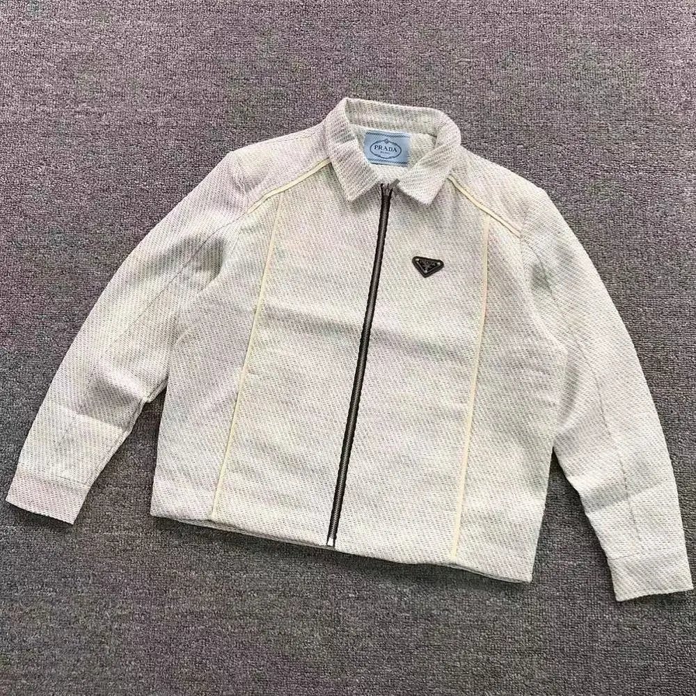Prada triangle logo zip jacket — W2CFinds curated find