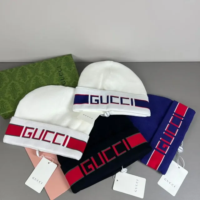 Gucci Hats Knitted Logo Beanie product detail image 1