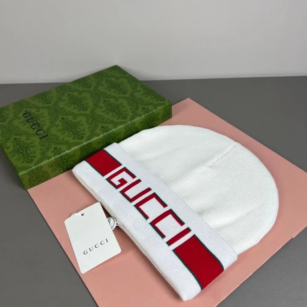Gucci Hats Knitted Logo Beanie — Style 7