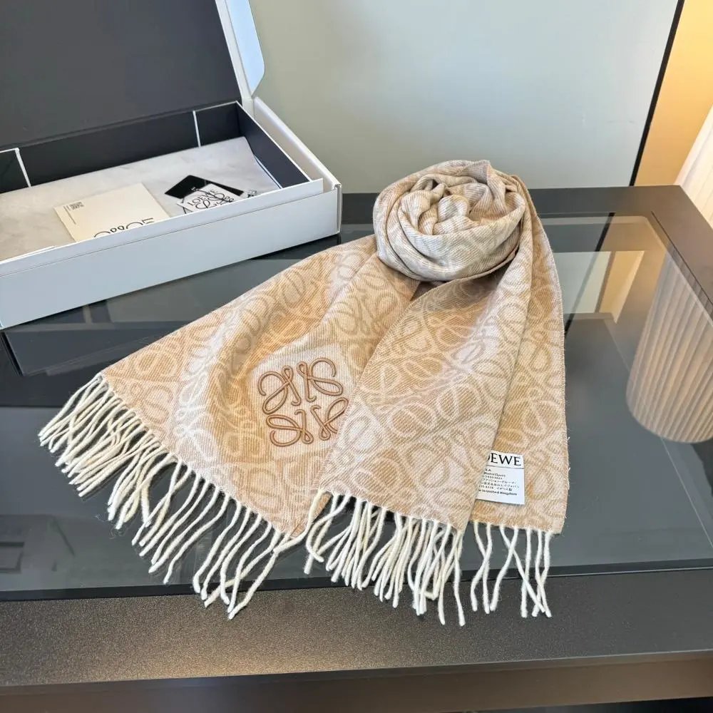 Loewe Scarves Fringed and Anagram-pattern image 10