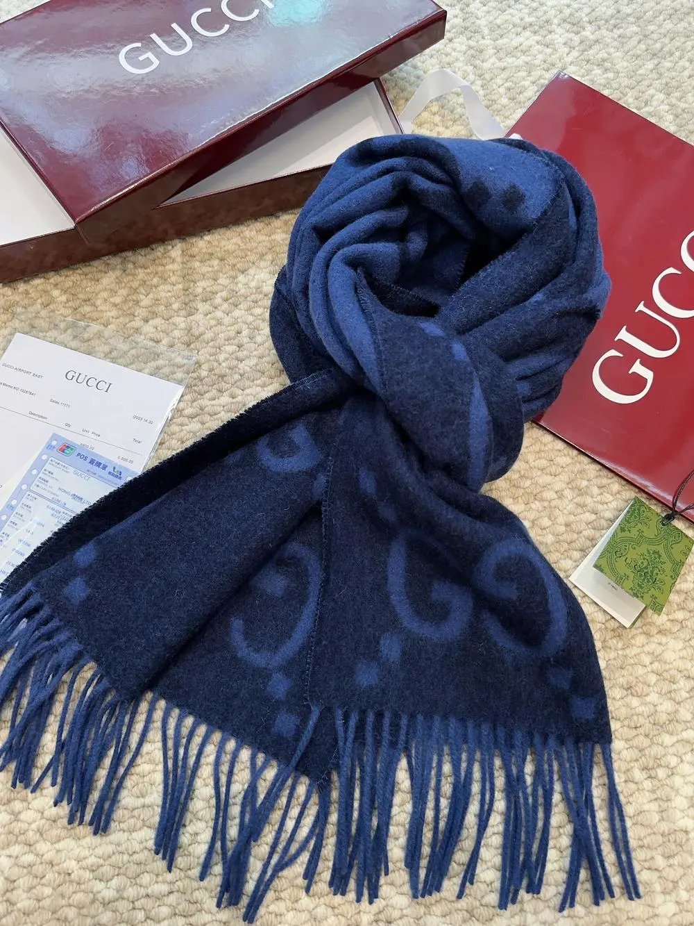 Gucci Scarves GG Monogram Fringed Scarf image 6