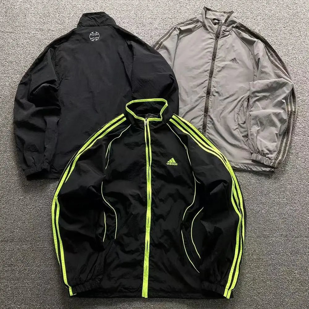 Adidas three stripes stand collar windbreaker jacket — W2CFinds curated find