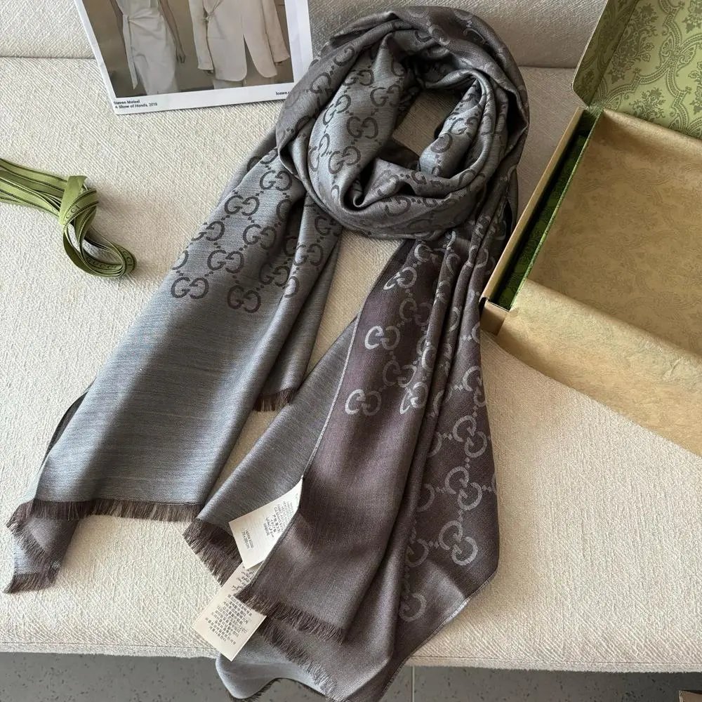 Gucci Scarves GG monogram fringed scarf image 5