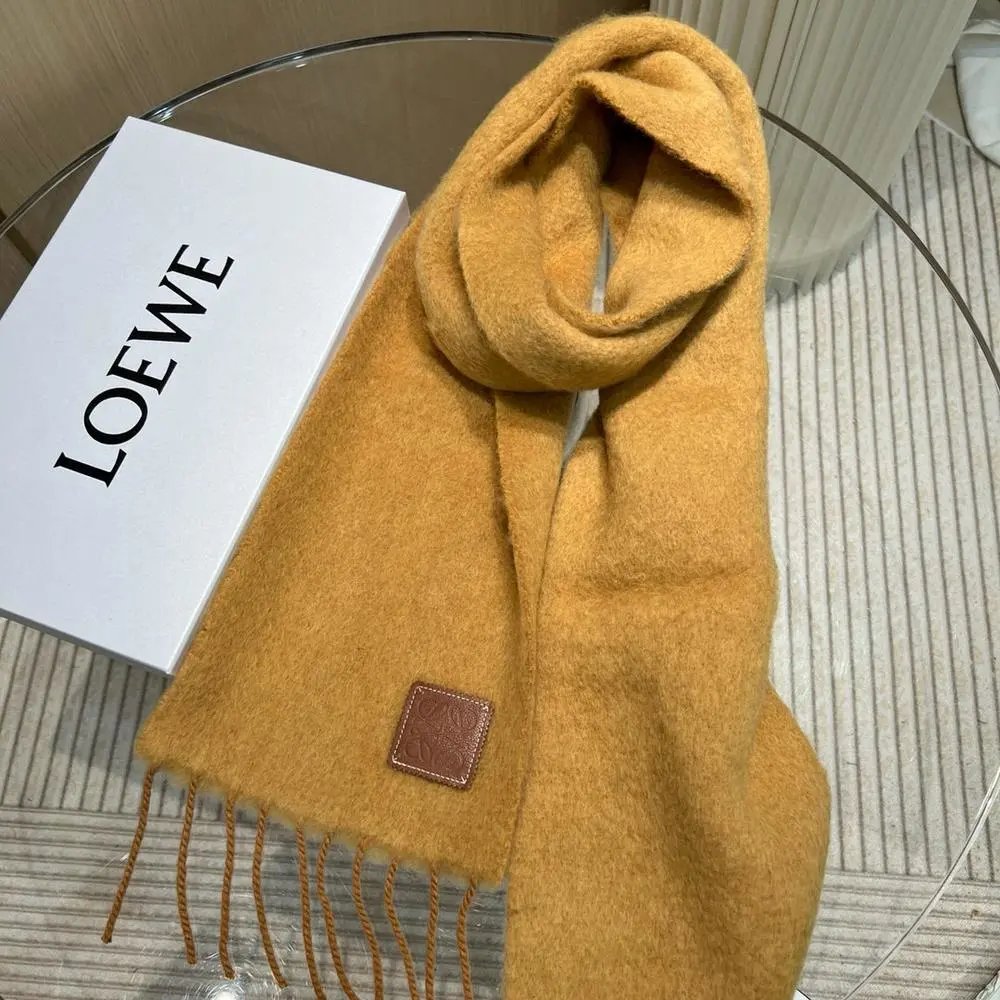 Loewe Scarves Fringed and Anagram-pattern image 4