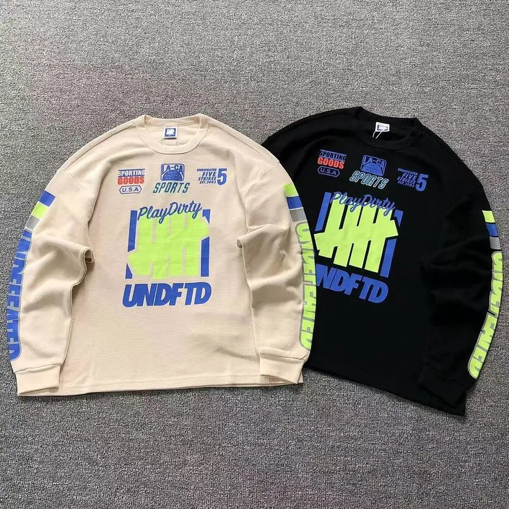 Undefeated sports graphic waffle long sleeve shirt — W2CFinds curated find