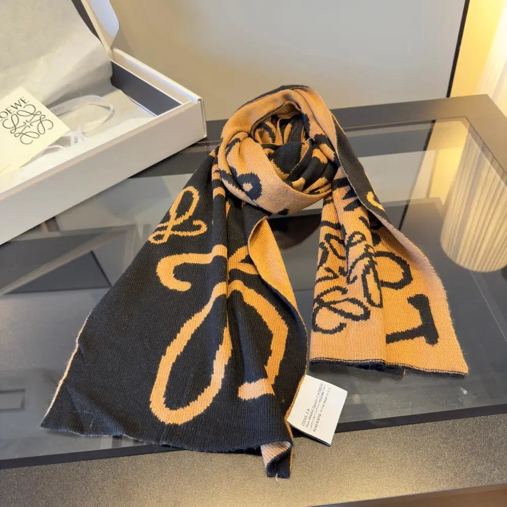 Loewe Scarves Anagram logo fringed scarf image 4
