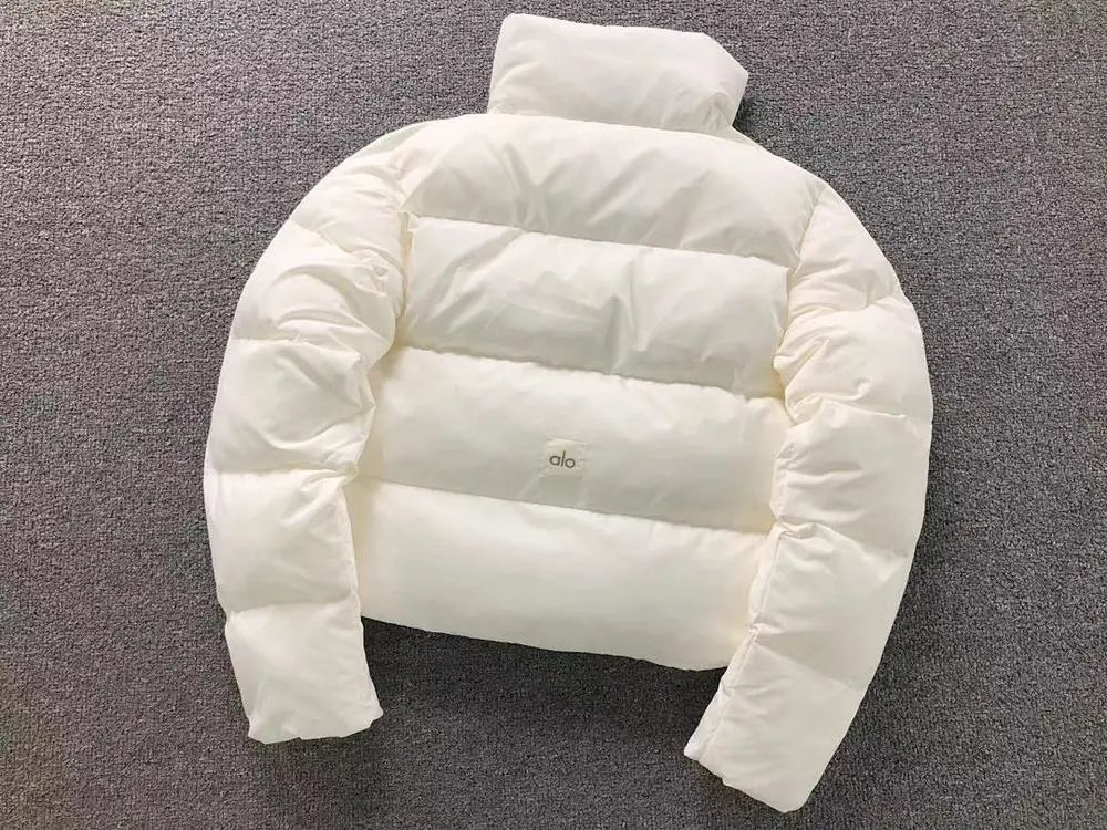 Alo Down Jackets Cropped high-neck quilted puffer jacket — Style 2